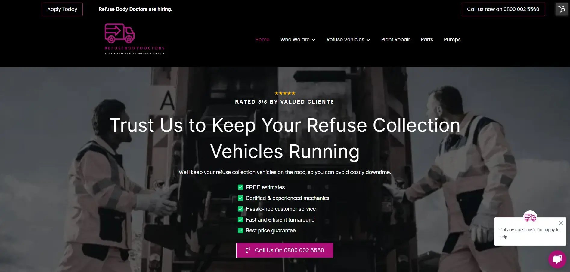 Refuse Body Doctors Website and Ecommerce Design in Swindon and Wiltshire